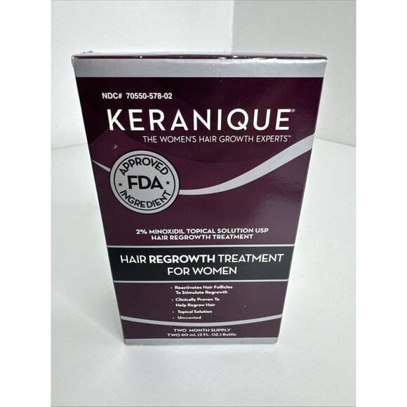 Keranique Hair Regrowth Treatment 2% Minoxidil 4x60ml New Sealed Exp 01/21 - Picture 1 of 4